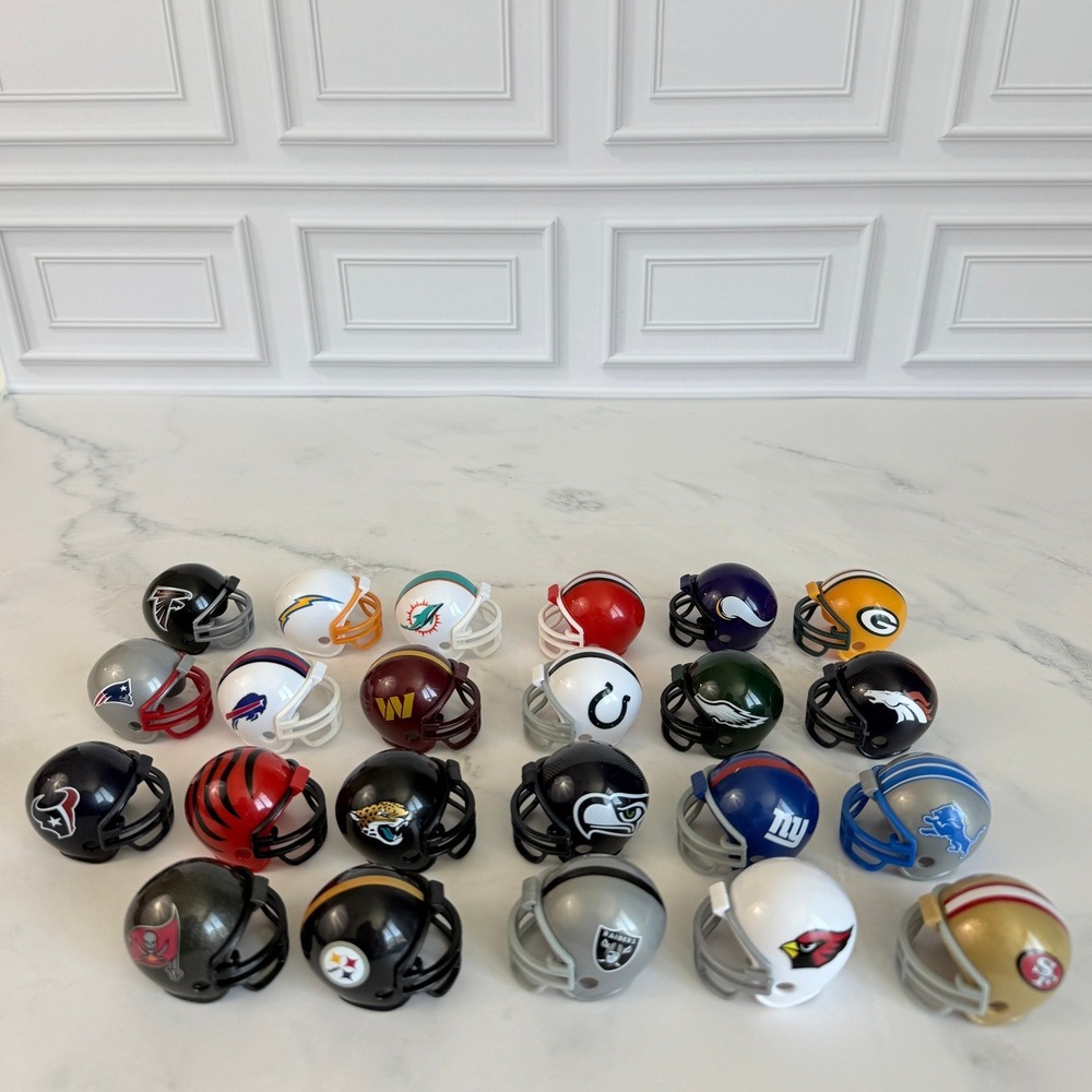 LOT OF 23 NFL Riddell Pocket Pro Micro Miniature 1.5" Football Team Helmets